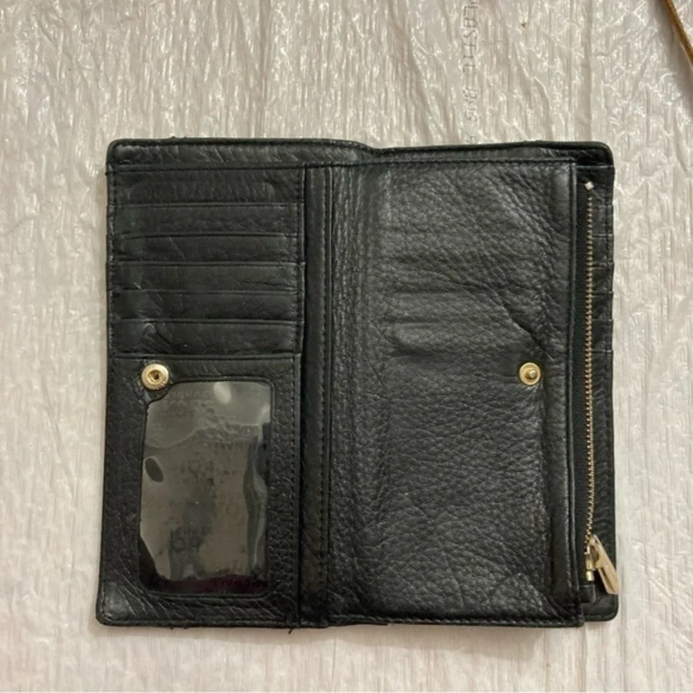 Michael kors black leather wallet